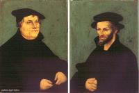 Lucas il Vecchio Cranach - Portraits of Martin Luther and Philipp Melanchthon